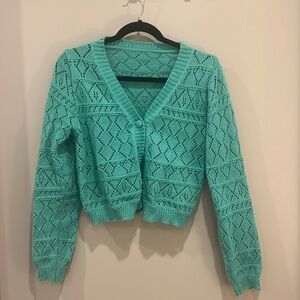 Green cardigan